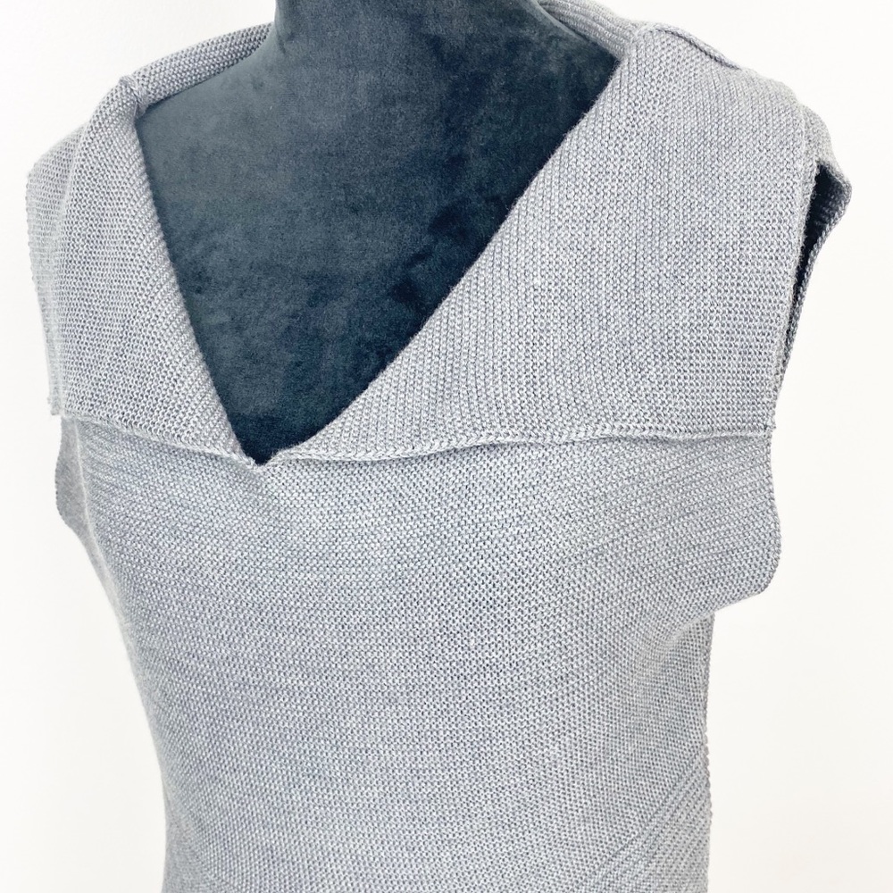 CREA CONCEPT Blouse Grey Knit Architectural